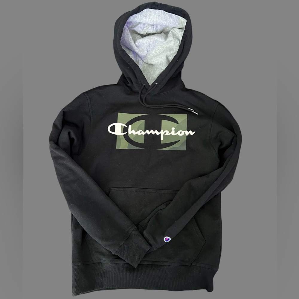 2/$10 Men’s Black Cameo Champion Logo Hoodie